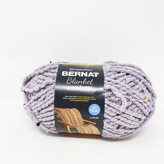 Bernat Blanket Bulky Chenille Yarn Purple Confetti