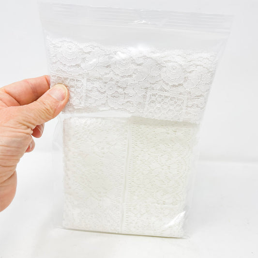 Bundle of Floral White Lace