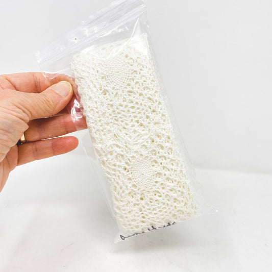 White Crocheted Lace - 2.5 in wide, 4 yds