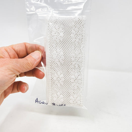 Flower White Lace - 2 in wide, 3 yds