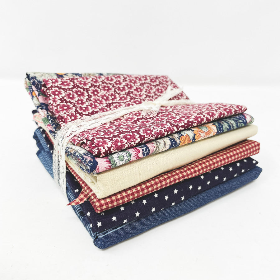 Rustic Americana Fabric Remnant Bundle