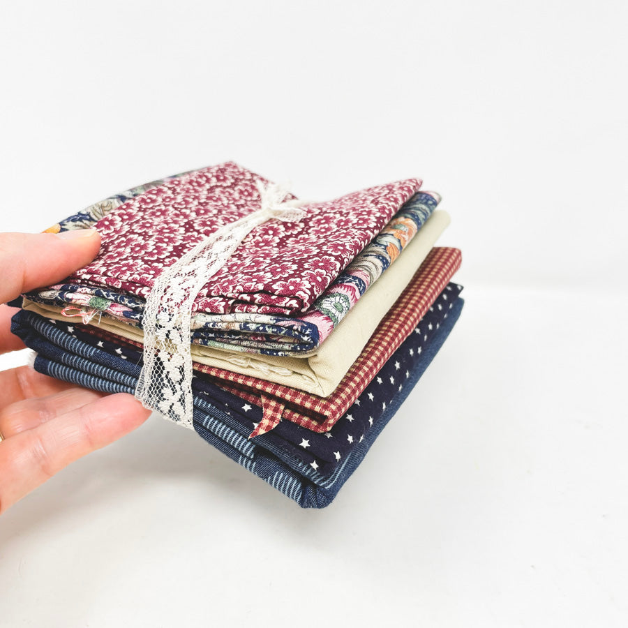 Rustic Americana Fabric Remnant Bundle