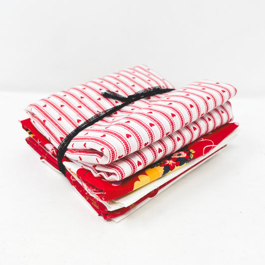 Red Bits Fabric Remnant Bundle