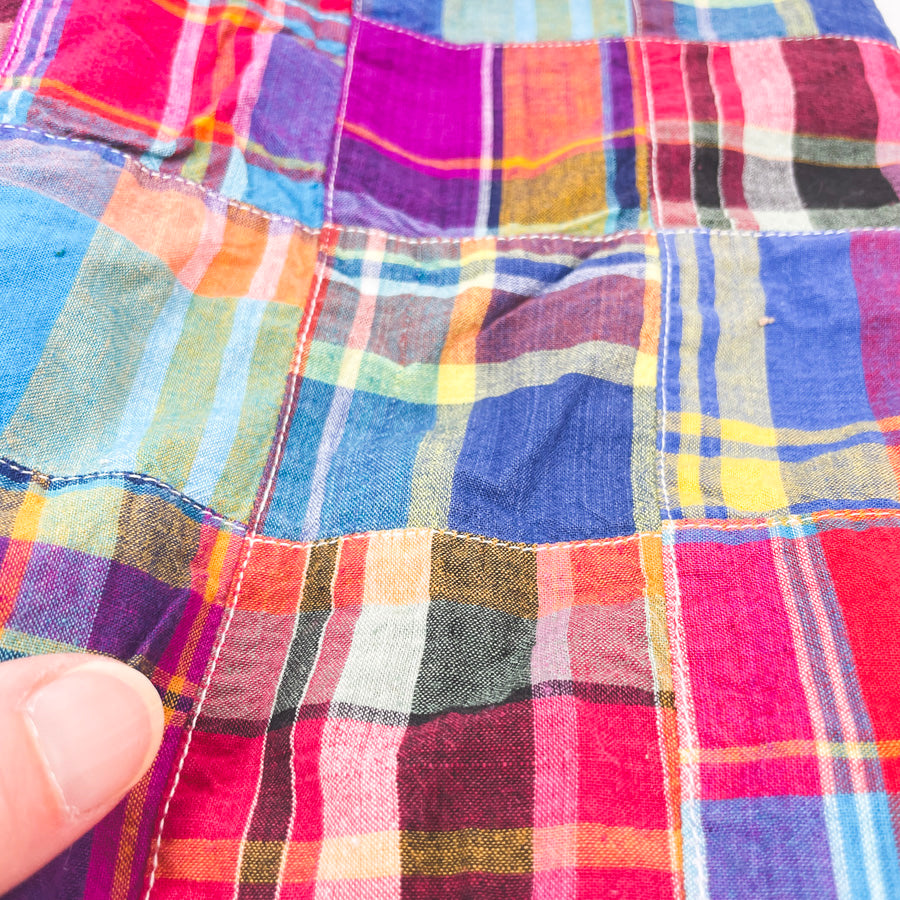 32" x 38" Rainbow Patchwork Lightweight Fabric Remnant
