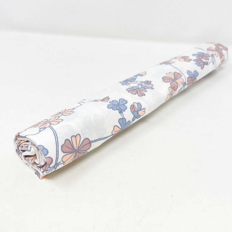 28" x 42" Pastel Floral Quilting Cotton Fabric Remnant
