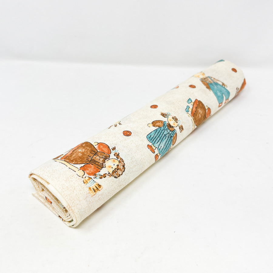 28" x 42" Vintage Gardener Quilting Cotton Fabric Remnant