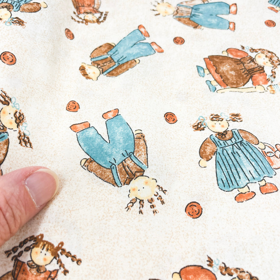 28" x 42" Vintage Gardener Quilting Cotton Fabric Remnant