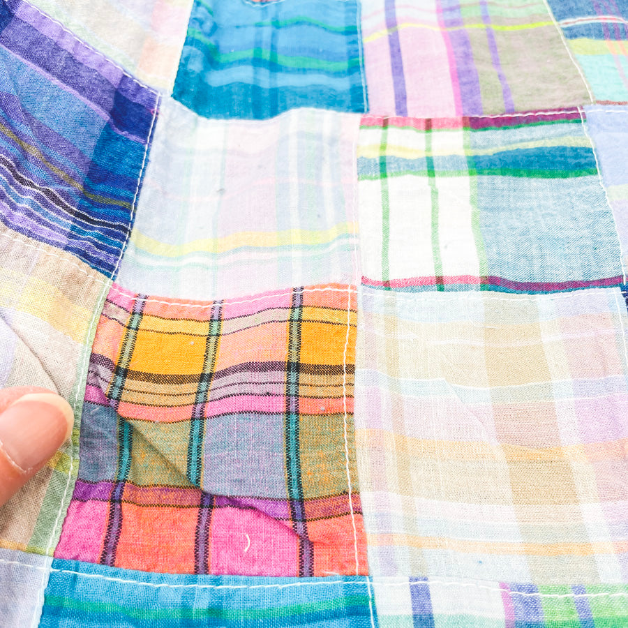 39" x 64" Patchwork Plaid Fabric Remnant