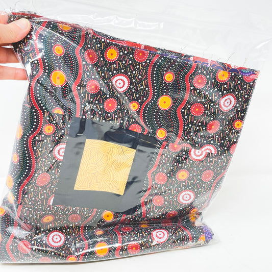 Black and Gold Quilt Block Start - No Pattern