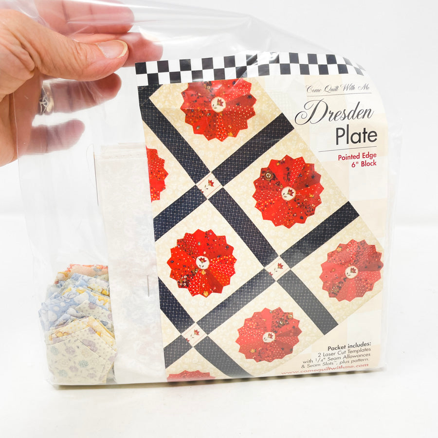 Come Quilt With Me Kit– Dresden Plate Pointed Edge 6" Block