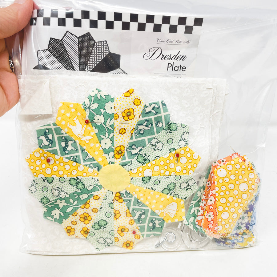 Come Quilt With Me Kit– Dresden Plate Pointed Edge 6" Block
