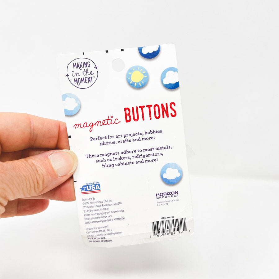 Adhesive Magnetic Buttons 3/4"