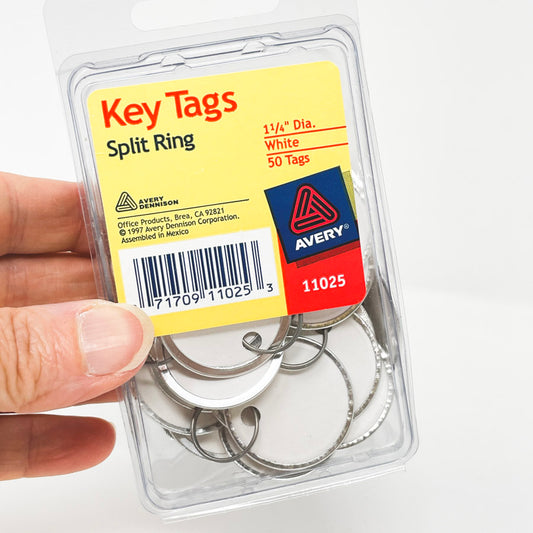 Avery Split Ring Key Tags