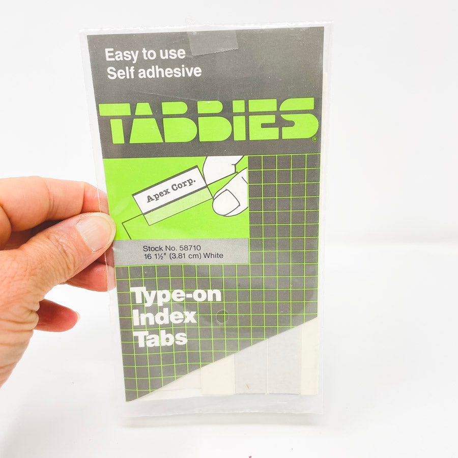 Tabbies Type On Index Tabs