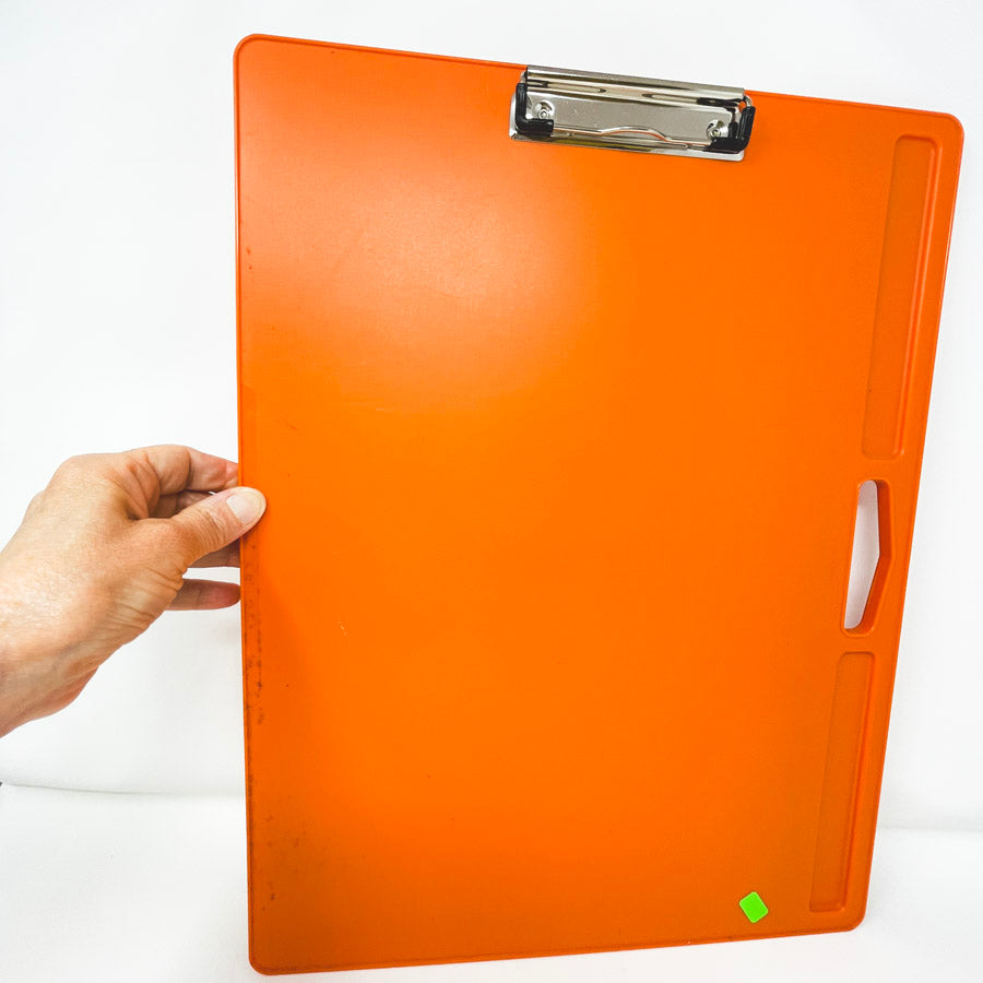 Orange Padded Clipboard – Lap Size