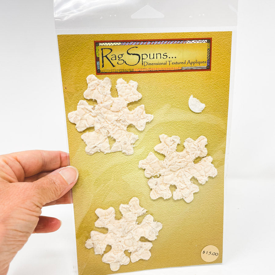 Rag Spun Snowflake Appliques