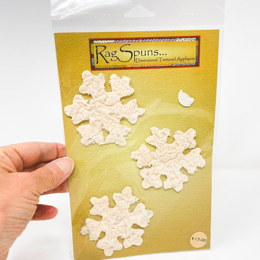 Rag Spun Snowflake Appliques