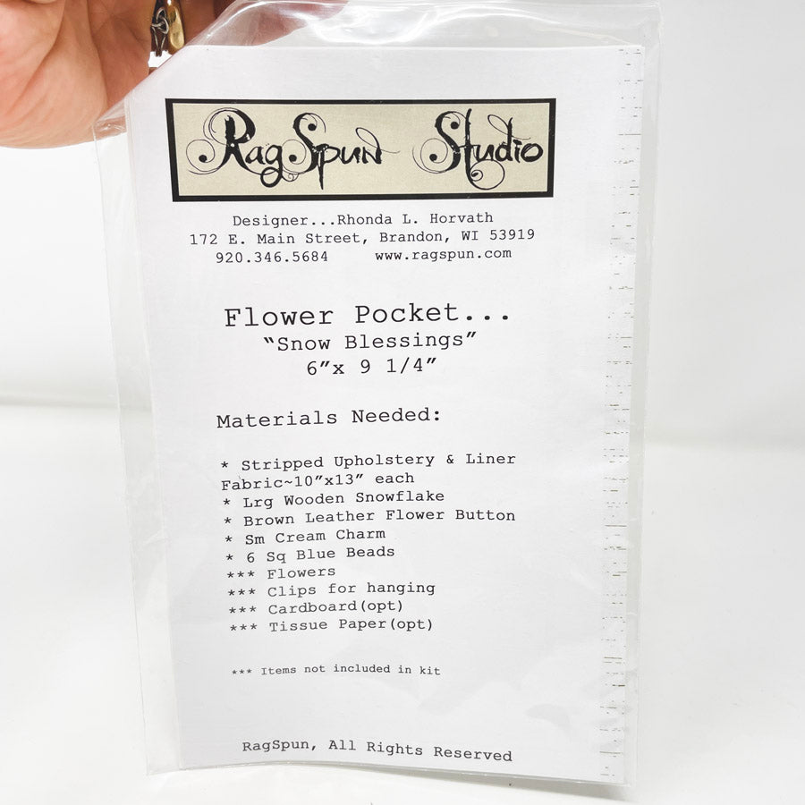 Rag Spun Studio Snow Blessings Flower Packet Kit
