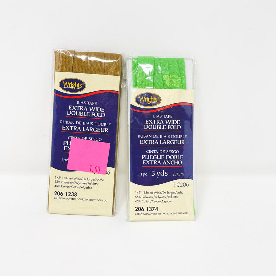 Wrights Extra Wide Double Fold Bias Tape - Pick Color (1)