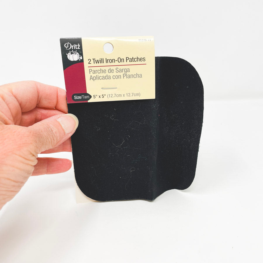 Dritz 2 ct Twill Iron-On Patches 5"x5"