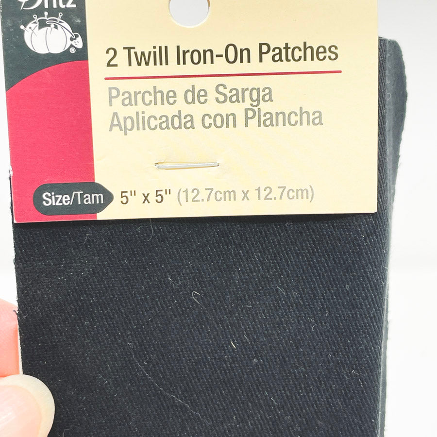 Dritz 2 ct Twill Iron-On Patches 5"x5"