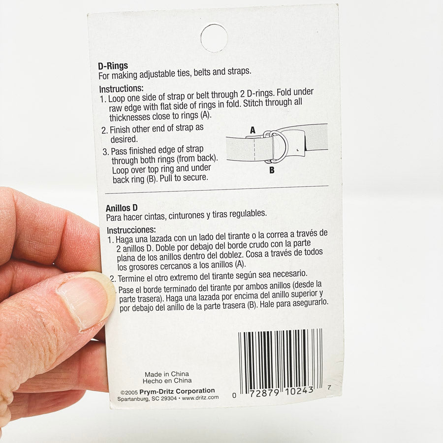 Dritz 4 D-Rings Pack - 1 1/4"