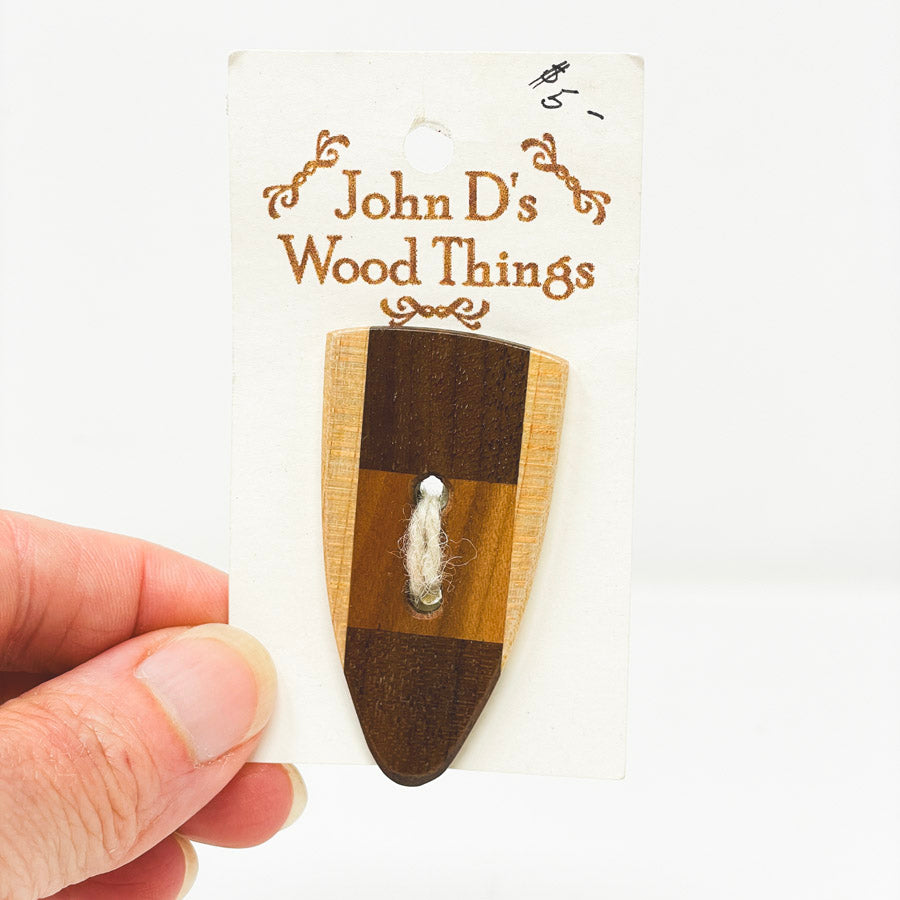 John D's Wood Things Large Wood Button