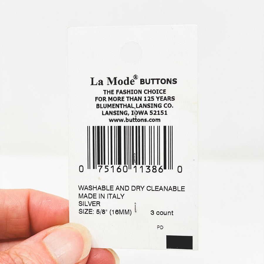 LaMode Style 24780 Metal Buttons - 3 ct
