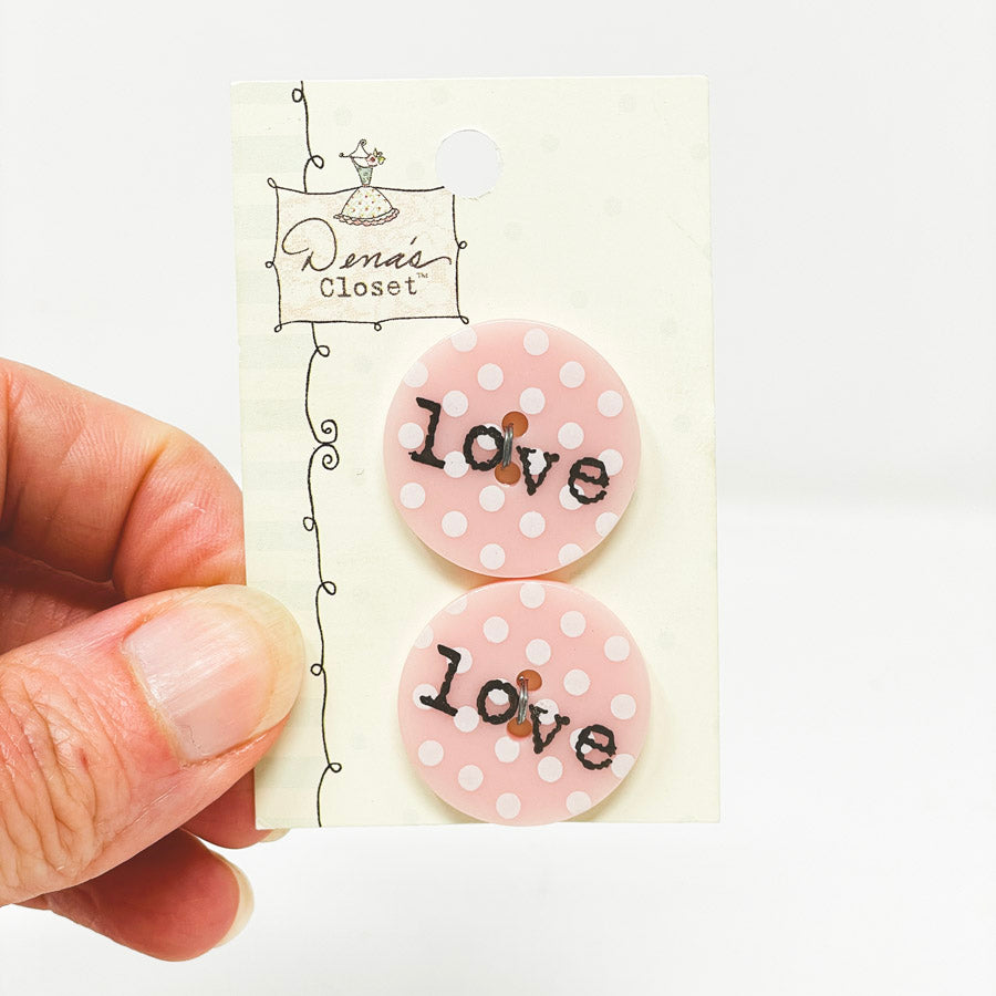 Dena's Closet Love Buttons - 2 ct