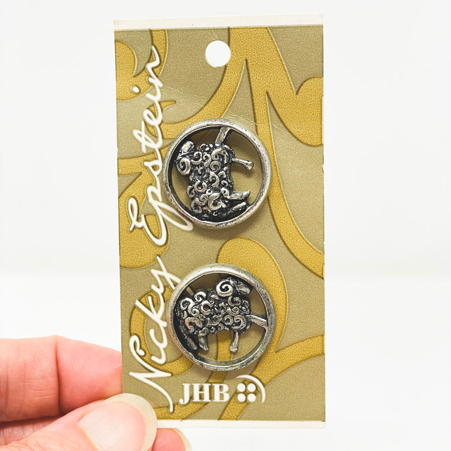 Metal Sheep Buttons by Nicky Epstein