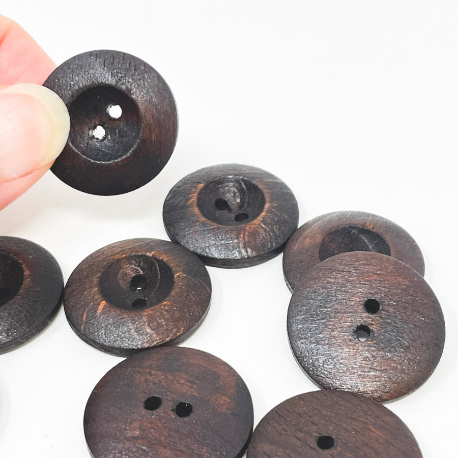 Large Wood Button Set - 9 ct