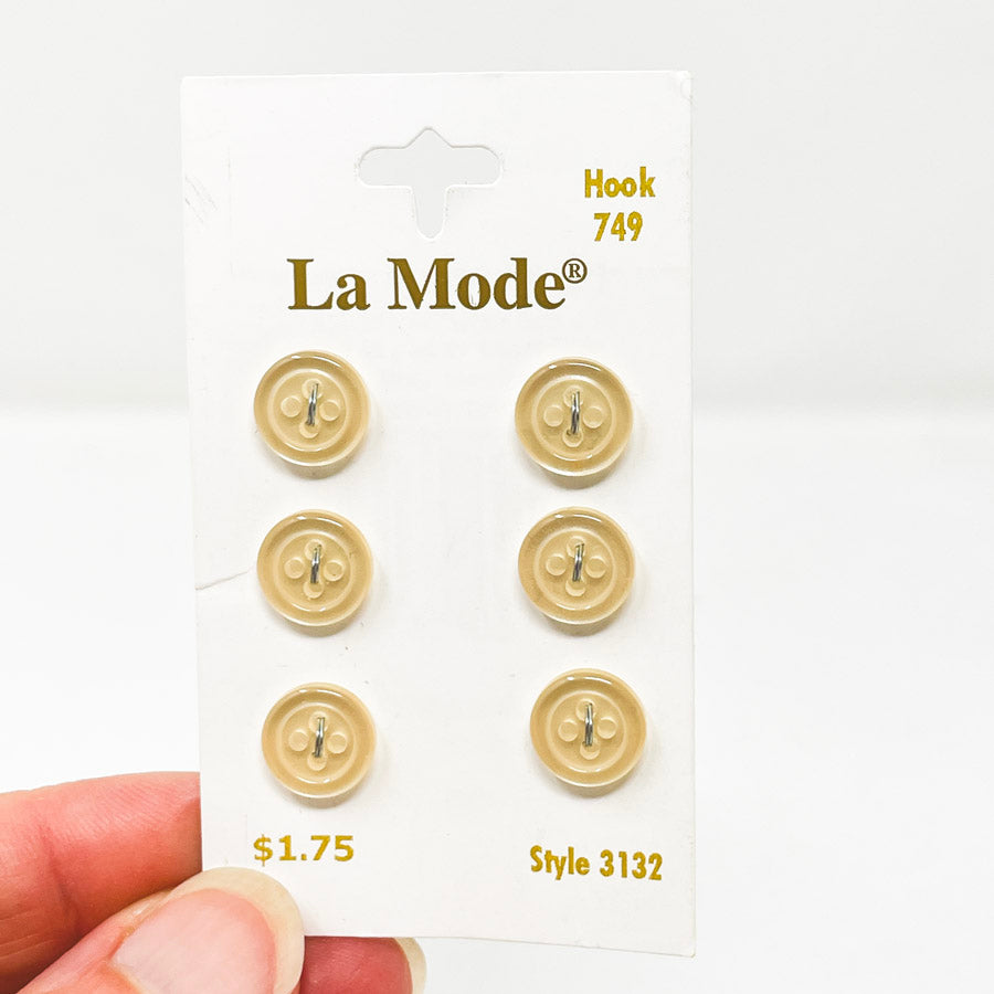 LaMode Style 3132 Hook 749 Buttons - 6 ct