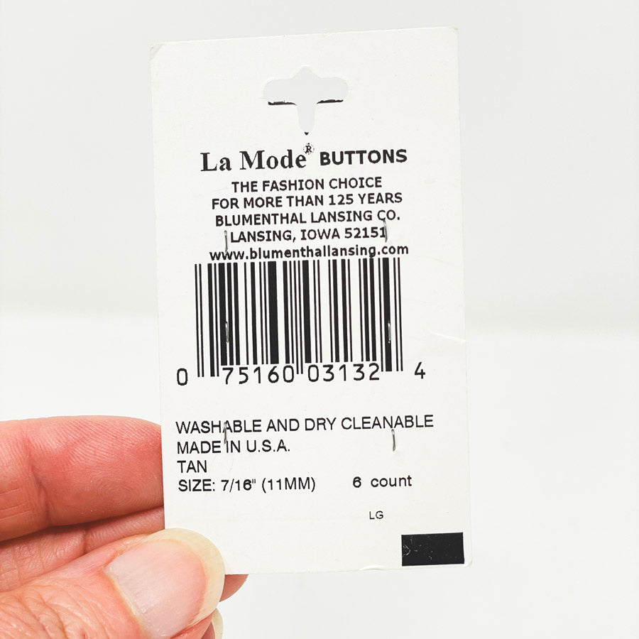 LaMode Style 3132 Hook 749 Buttons - 6 ct
