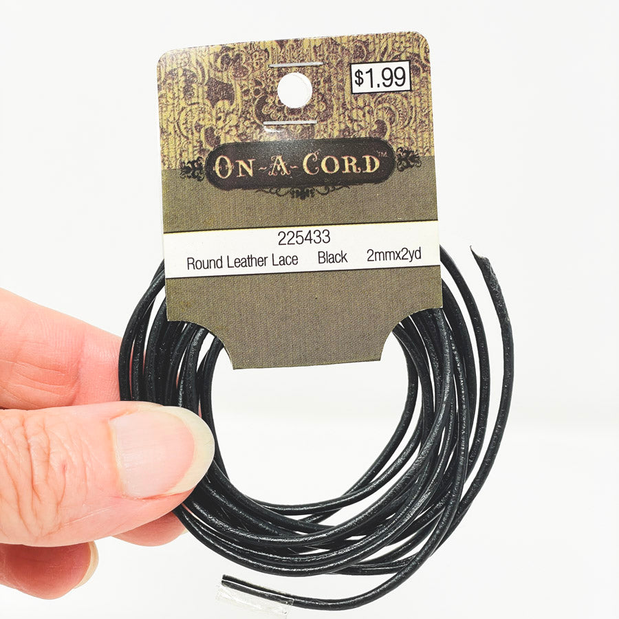 On-A-Cord Round Leather Lace - Pick a Color (1)