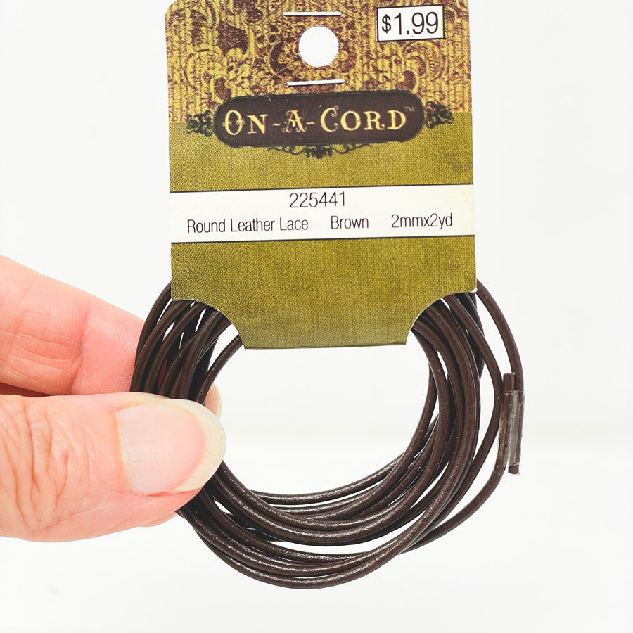 On-A-Cord Round Leather Lace - Pick a Color (1)