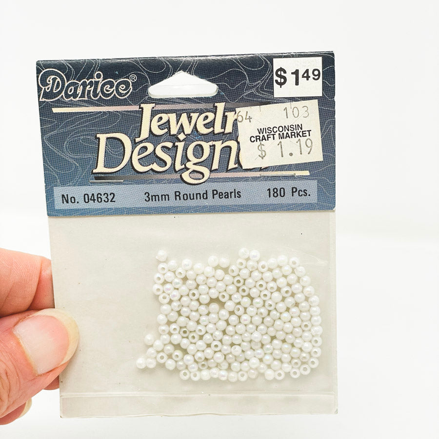Darice 3mm Round Pearls