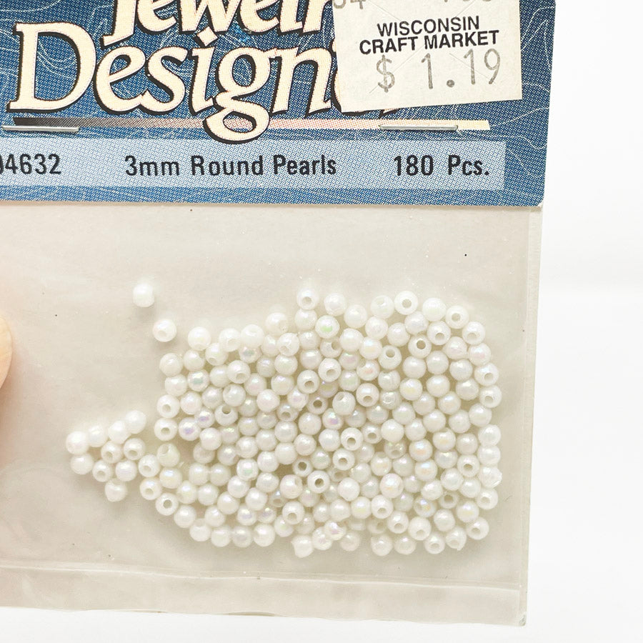 Darice 3mm Round Pearls