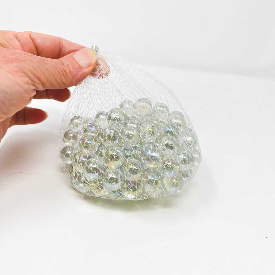 Iridescent Clear Bag of Marbles