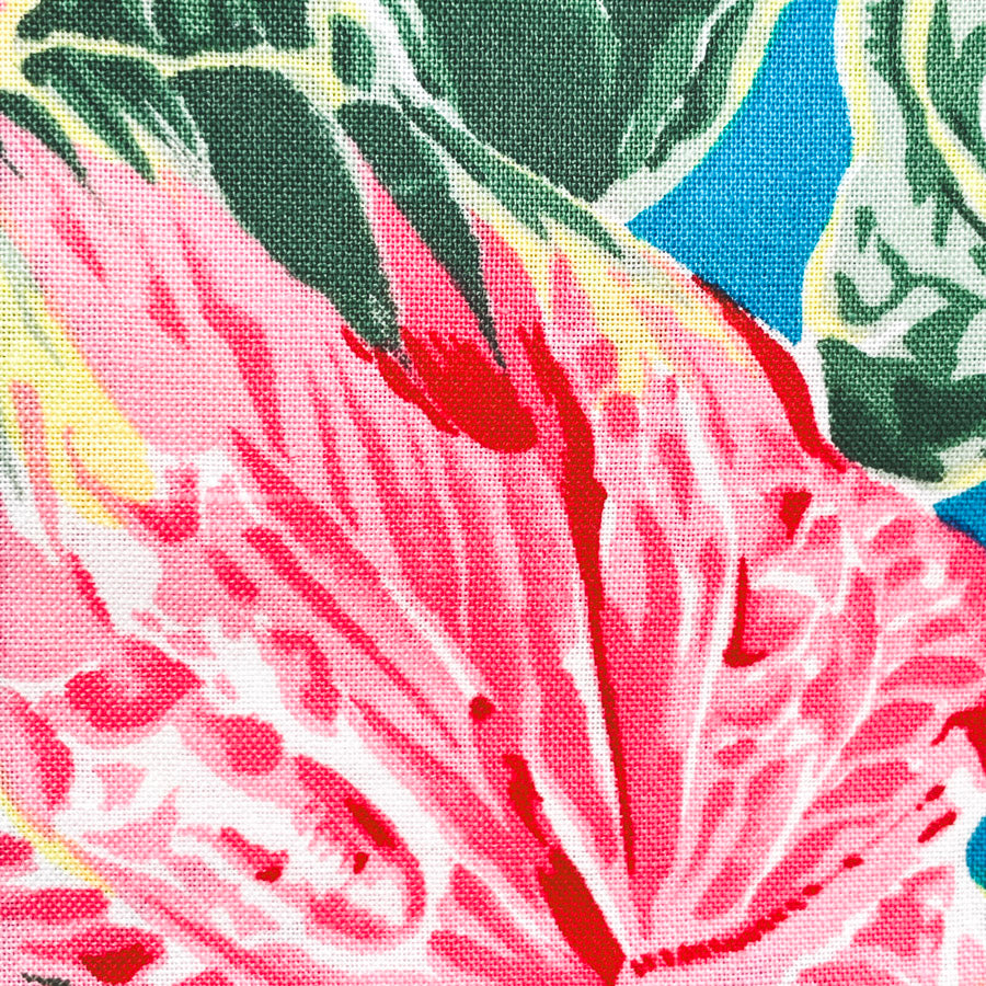 1 Yd x 43" Tropical Floral Vintage Cotton Fabric