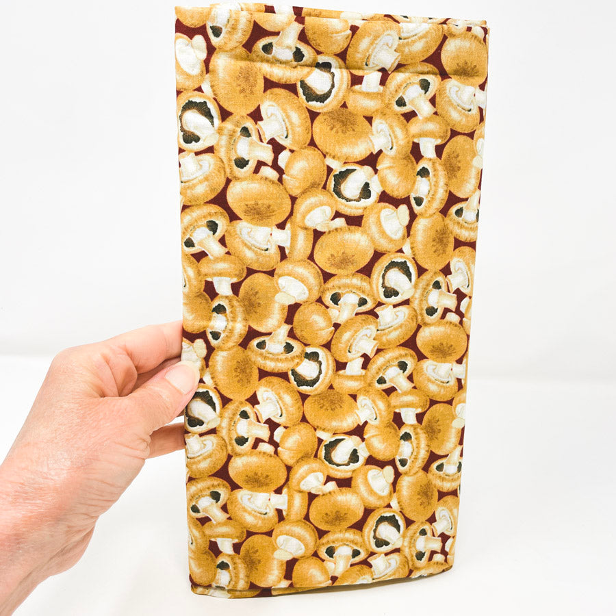 1 Yd x 42" Mushrooms Quilting Cotton Fabric