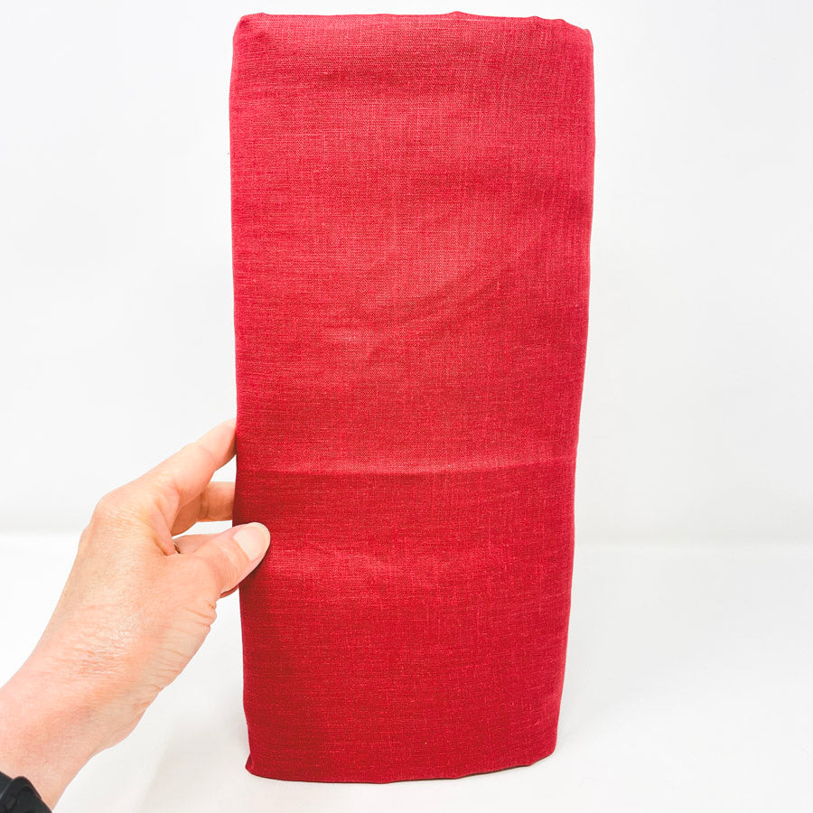 2 Yds x 56" Red Cotton Slub Fabric