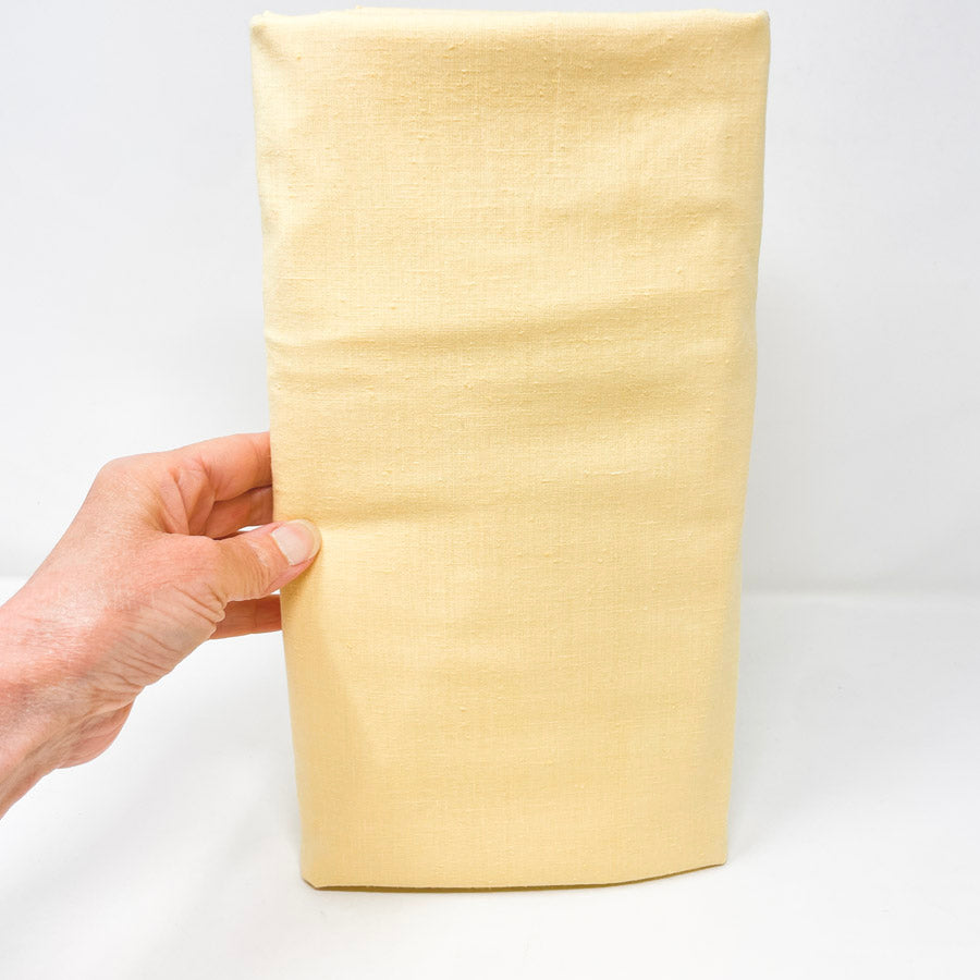 3.3 Yds x 44" Butter Yellow Cotton Slub Fabric