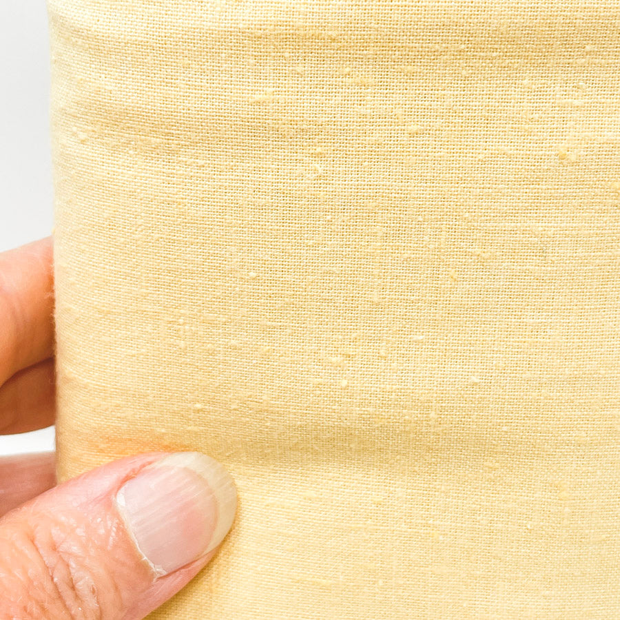 3.3 Yds x 44" Butter Yellow Cotton Slub Fabric