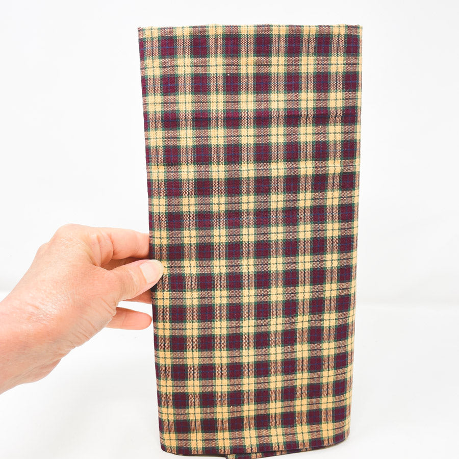 1 Yd x 44" Red/Green/Yellow Woven Plaid Fabric