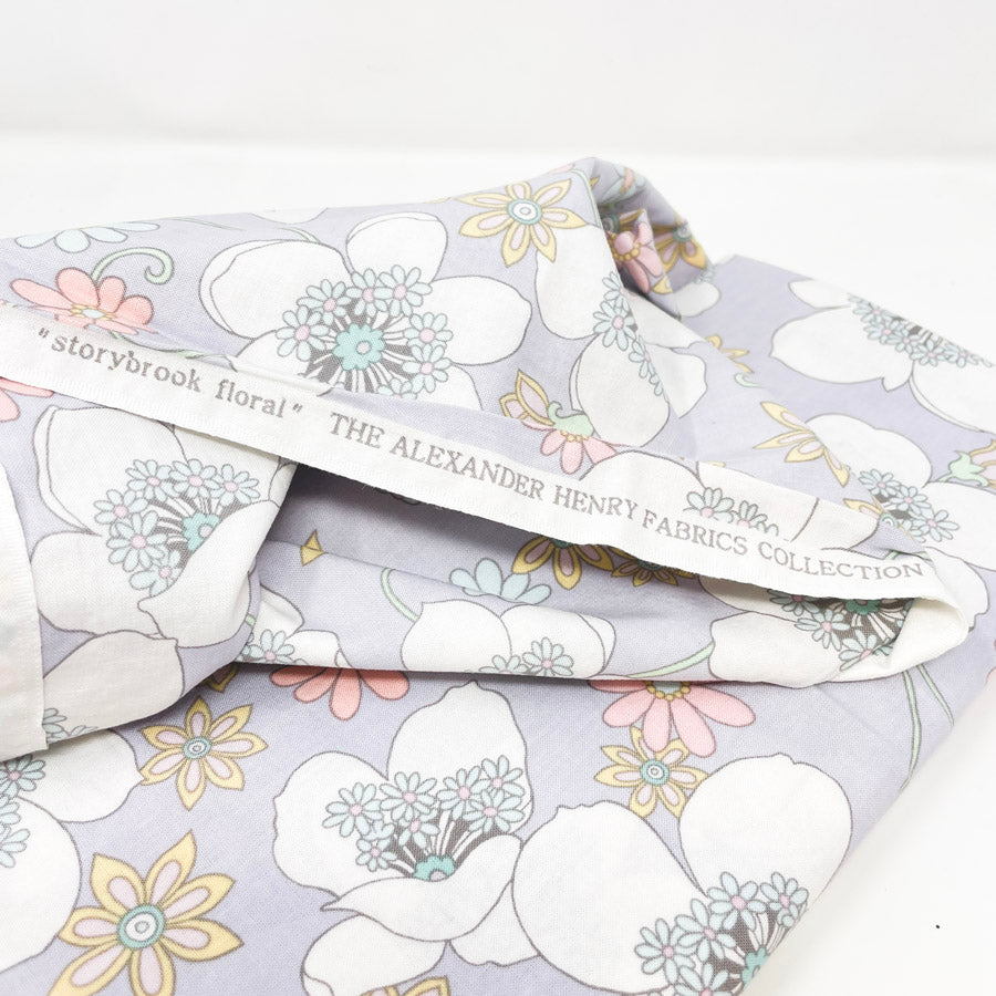 2 Yds x 40" Storybrook Floral Pastel Cotton Fabric