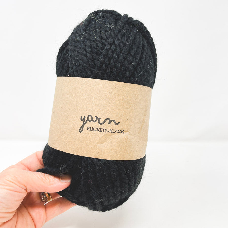 Black Chunky No Label Yarn