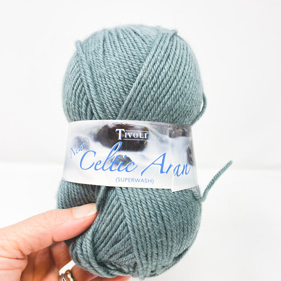 Tivoli New Celtic Aran Superwash 635 Wool Yarn Bundle - Stone Blue