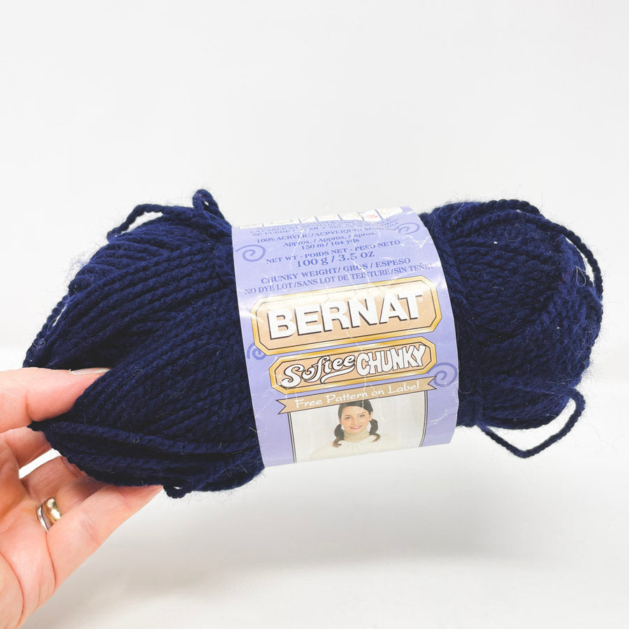 Bernat Softee Chunky Yarn - Dark Blue