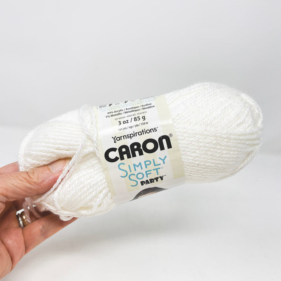 Caron Simply Soft Party Yarn - Snow Sparkle
