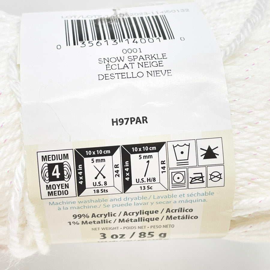 Caron Simply Soft Party Yarn - Snow Sparkle